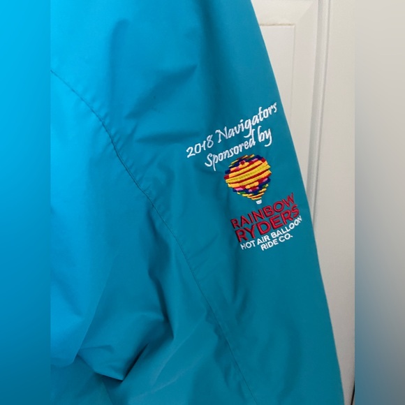 2018 Albuquerque Inter'l Balloon Fiesta Jacket LG Blue Embroidered Carry Me Hood - Picture 16 of 16
